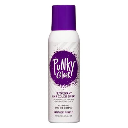 Punky Temporary Hair Color Spray-On, Panther Purple, Non-Damaging Instant Hair Dye, No Bleaching Needed, Non-Sticky, Washable and Leaves No Residue, 3.5 oz, 1 Pack