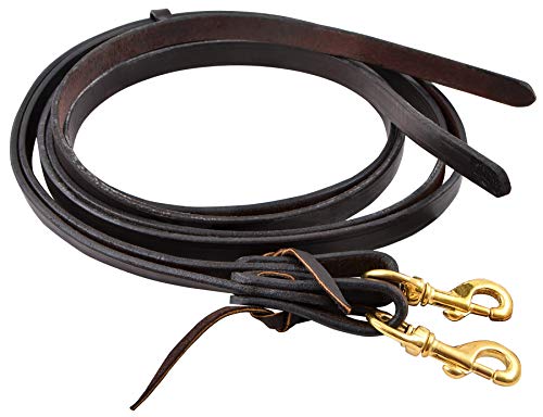 HorseSaddleShop Bridle Reins Tucker 1201 Brown, Brass