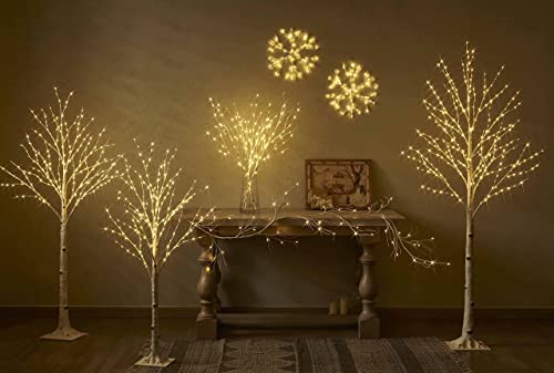 Hairui Lighted Birch Tree With 200L Multi Color And Warm White Fairy Lights 8 Functions 4Ft, White Twig Tree With Lights For Indoor Outdoor Home Party Halloween Christmas Decoration #TOP6