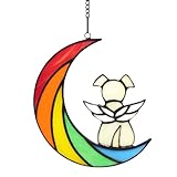 Solbrezeni Regalos conmemorativos de perro arcoíris, regalos de duelo de mascotas, regalo de pérdida de un perro, regalos conmemorativos de mascotas para el hogar, sala de estar, decoración de