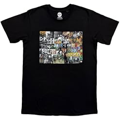 Rock Off officially licensed products Men’s Beatles Collage Montage T-Shirt Black - Les Beatles, Paul McCartney, John Lennon, RIngo Starr, George Harrison