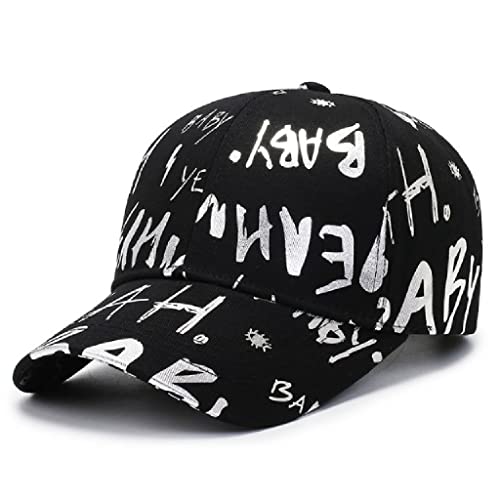 Casquette de baseball femmes contre le soleil avec style hip hop réglable lettres graffiti