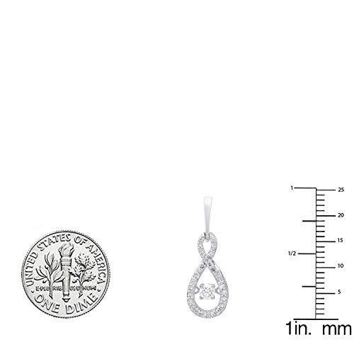 Dazzlingrock Collection 0.60 Cttw 10K Solid Gold Round Dancing Diamond Womens Infinity Loop Drop Earrings2
