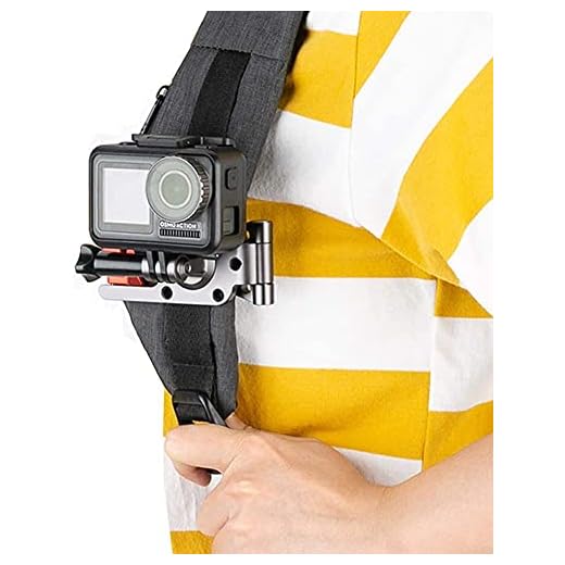 NICEYRIG Soporte de Correa de Mochila Clip para dji OSMO Bolsillo, GoPro Hero 5/6/7/8, Xiaomi YI 4K cámaras Deportivas de acción
