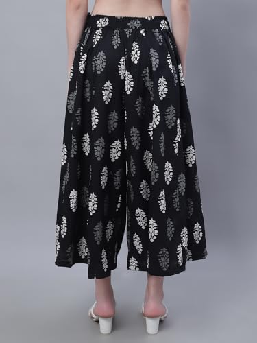 Image of TAG-7 Women Printed Flared Palazzos