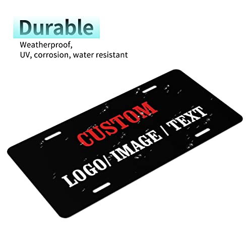 Custom License-Plate Frame-Cover Personalized Car-Tag - Customized Stainless Metal Decorative Aluminum Car Plate Holder Clips Protector Accessories (License Plate(Without Accessories)) #TOP2