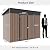 UDPATIO Sheds & Outdoor Storage, 8X4 FT Metal Steel Garage Storage with Sloping Roof & Lockable Door for Bicycle, Tool in Patio Lawn, Garden, Backyard, Brown