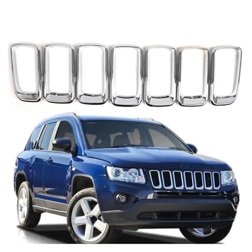Parrilla central delantera para Jeep Compass 2011-2016, cubiertas de rejillas de parachoques 2