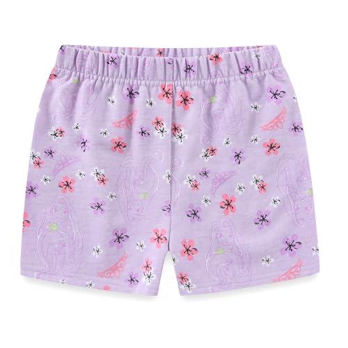 Image of Disney Princess Frozen Minnie Mouse Girls Short Sleeve T-Shirt and French Terry Shorts Set for Toddlers to Big Kids
