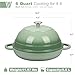 VORRINGARD Cast Iron Enameled Dutch Oven Pot with Lid for Bread Baking, Bread Oven, 6 Quart, Green