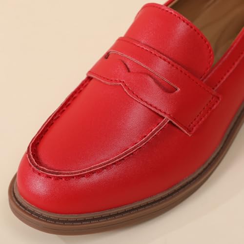 Image of Penny Loafers for Women Non Slip Work Shoes for Women's Loafers & Slip-Ons Ladies Business Casual Shoes Driving Flats