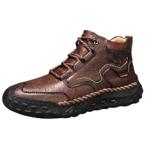 Giltpeak Tanner Shoes Men, Full-Grain Leather Oxford with Non Slip Rubber, Orthopedic Stylish Men’S Boots
