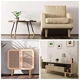 COEWUR 4 Pcs Wooden Furniture Legs 8inch/20cm Sofa Leg Solid Wood Legs for Furniture Feet Wooden Table Leg Replacement for Dresser Bed Stool Cabinet Chair Couch with Gold Caps,Pad,Screws,Plates - Image 3