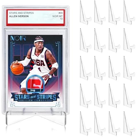Sibosen 20Pack PSA Graded Card Stands,2"נ3.4"PSA Stand Clear, Trading Card Display Stand, Mini Easel Holder, Sports Card Holder, Graded PSA Card Display, Yugioh Baseball Card Stand fits PSA, SGC, BGS Cards Cover