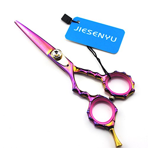 Ciseaux de coiffure gaucher Jiesenyu 14 cm multicolores coupe nette - 4