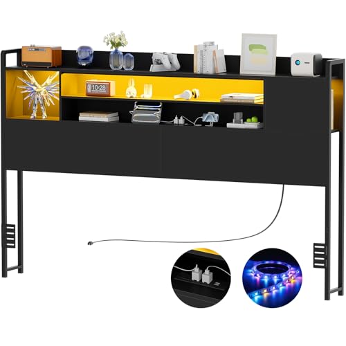 Unikito Headboard for King Size Bed, Bookcase Style...