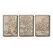 Large Vintage Framed Neutral Landscape Wall Art for Living Rooms, 3 Piece Retro Big Tree Sketch Botanical Forest Antique Canvas Artwork Set, Rustic Nature Wabi Sabi Art Prints for Hallway Home Office 24x36 Inch