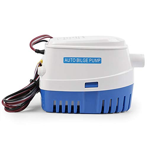 FSFYUK Bomba de agua sumergible automática de 600 GPH para barco marino, bomba de achique automática para RV, barco, 12 V