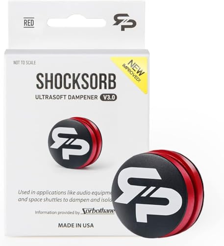 Road to Pro RTP Tennis Racket Vibration Dampener - ShockSorb Red Ultrasoft V3 The Only Dampener Made...