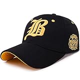 Photo Gallery jztdypp cappello uomo cappellino da baseball da uomo e da donna, estivo, in cotone, con ricamo, snapback, hip-hop, sportivo, per adulti, con visiera casual, cappello da papà, nero e oro, taglia uni Photo Gallery jztdypp cappello uomo cappellino da baseball da uomo e da donna, estivo, in cotone, con ricamo, snapback, hip-hop, sportivo, per adulti, con visiera casual, cappello da papà, nero e oro, taglia uni