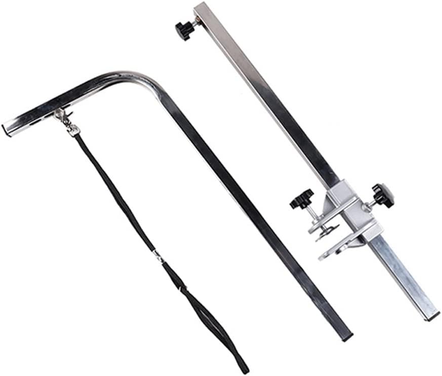 105cm Pets Grooming Bracket with Sling Adjustable Steel Suspender Table Arm Support Dog Cat Holder for Bath Desk