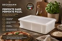 Deckmann 2 Pizzaballenboxen + 1 Deckel | Standardgröße 41x31x11cm | Made in Italy | Gärbox, Teigwanne für Pizzateig | Teigbox für Pizzaballen, Pizzateigbehälter – Ansicht 7