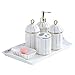 seifenspender/spülmittelspender 6-teiliges Badzubehör aus Keramik, einschließlich Emulsionsspender und Zahnbürstenhalter, Tasse und Untertasse, Seifenschale und Universalschale shampoo spender