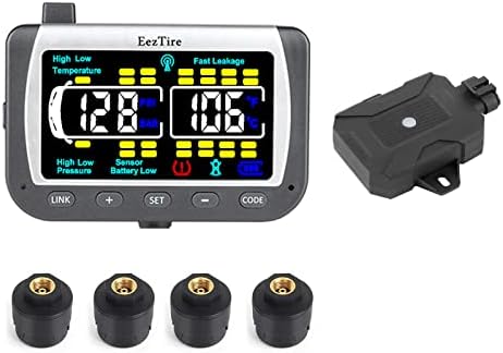 EEZTire-TPMS4B Real Time/24x7 Tire Pressure Monitoring System - Color Monitor + 4 at Sensors + Booster w/3-Year Warranty