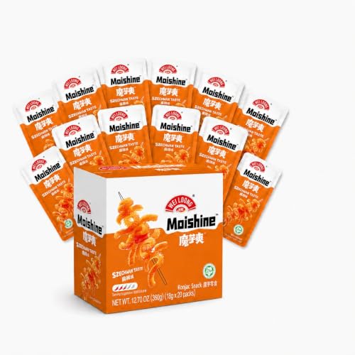 WEILOONG Szechuan Mala Plant-Based Jerky Konjac Snack, Chewy, 40 Calories