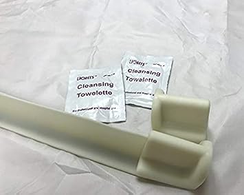 Shower Stopper/Water Dam with Adjustable Length White