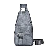 Bolso Bandolera Elegante para Hombre y Mujer, Ideal para el día a día, Minimalista, Ideal para el Trabajo y los Viajes. (Grey, One Size)