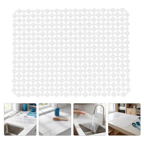 Alfombrilla antideslizante de cocina Gadpiparty, protector de PVC rectangular para escurrir 7