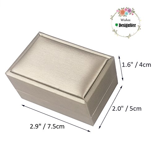 Designster Gold Bearer Ring Box – Premium Pu Leather Double Rings Box For Wedding Engagement Gift Box #TOP5