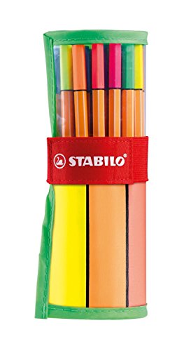 Stabilo Fineliner - Paquete de 88 rotuladores de colores de punta fina