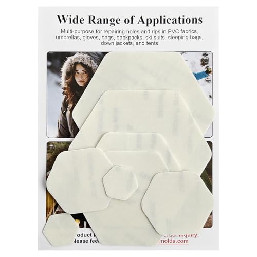 WILDREEDS 8 peças de remendos de reparo de jaquetas, impermeáveis, autoadesivos, pré-cortados, resis