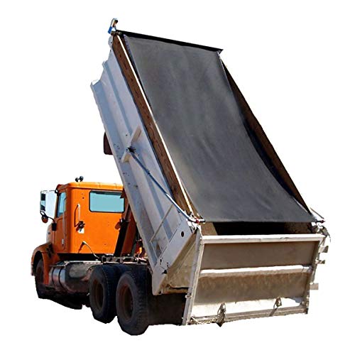 Dump Truck Mesh Tarp 7'X20' - Black Tentproinc Heavy Duty Cover with 6'' Pocket Reinforced Double Needle Stitch Webbing Ripping Tearing Stop, No Rust Thicker Brass Grommets -3 Years Limited Lasting