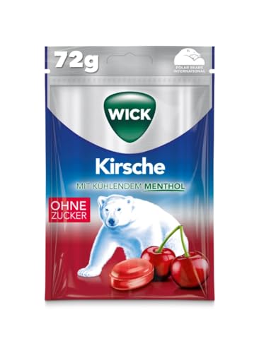 WICK Hustenbonbons Kirsche u. Eukalyptus mit Menthol ohne Zucker 1 x 72 g