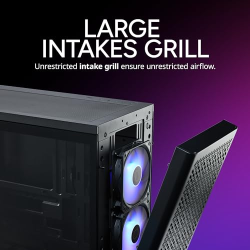 Image of Cooler Master Elite 502 ATX High Airflow Minimalist PC Case, 410mm GPU Max, Compatible RTX 5090|RX 7090 XT, 360mm AIO Max, Type C, Tempered Glass, Triple 120mm aRGB Fan, Intakes Grill