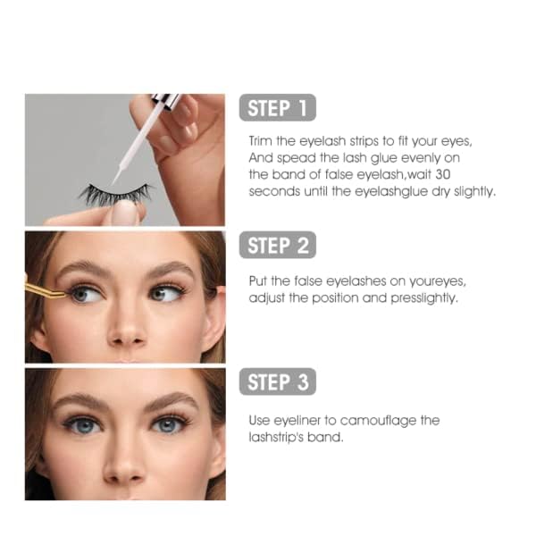 Image of COSLUXE IMAGIC PROfessional cosmetic False Eyelash Glue, STRIP EYELASH ADHESIVE 5ml - White