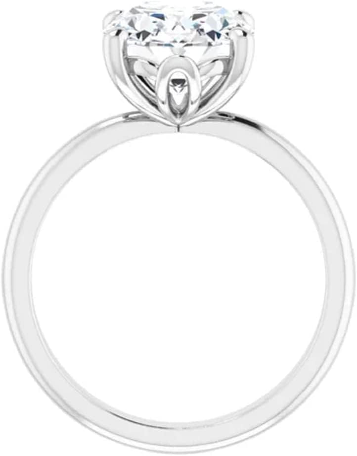 3CT-5CT Oval Cut Bridal Ring Solitaire Moissanite Wedding Ring for Women Promise Gifts for Her 925 Silver/10K/14K/18K Gold