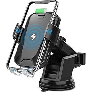 Wireless Car Charger, CHGeek 15W Fast Charging Auto Clamping Car Mount Phone Holder fit for iPhone 14 13 12 11 Pro Max…