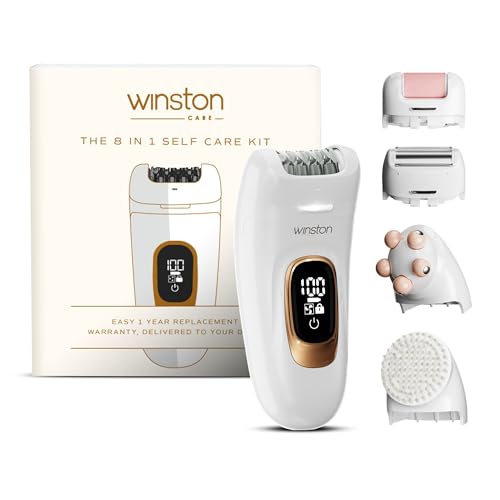 Image of Winston 8 in 1 Ultimate Grooming & Self Care Kit for Women with Callus Remover, Epilator, Shaver, Trimmer, Cleaning Brush, Massager Rechargeable Grooming Kit for All Skin Types