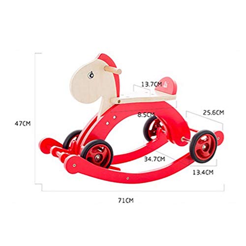 ZhaoXH-Schaukelpferd 2-in-1-Kinderschaukelpferd Massivholz-Kleinkind Rocking Spielzeug-Baby-Rocker Baby Seat… – Bild 3