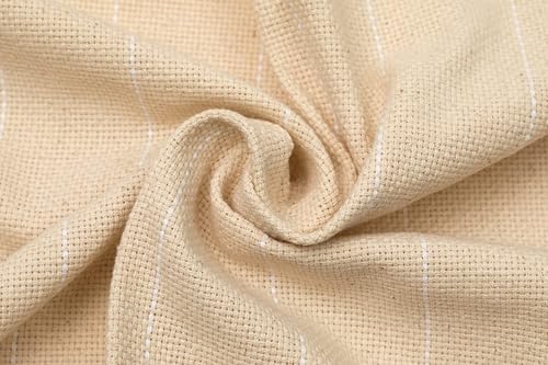 Image of Punch Needle Base Fabric, Monks Cloth, Canvas Style Material for Rug Tufting, Embroidery & DIY Craft Use (5 M)