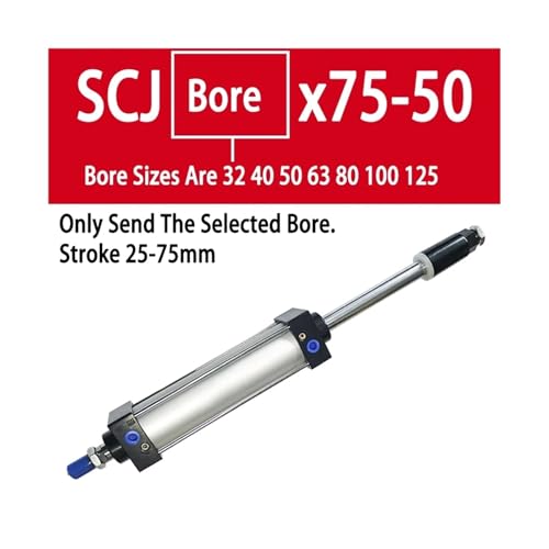 Vérin pneumatique SCJ en alliage d'aluminium robuste alésage 63