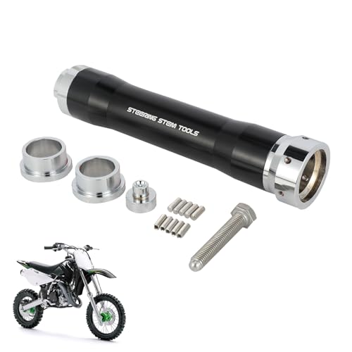 Image of Runfarr Motorcycle Steering Stem Bearing Race Remover,Universal Motorcycle Steering Neck Bearing Removal Tool Black