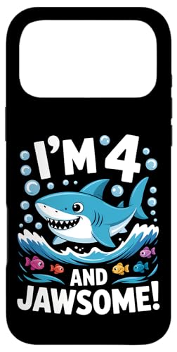 I'm 4 and Jawsome Shark 4΂̒a qp X}zP[X iPhone 17 Pro Max p