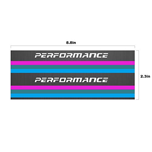 OYADM Lot de 2 autocollants décoratifs à rayures colorées M pour rétroviseur M Performance (Blanc) Cover