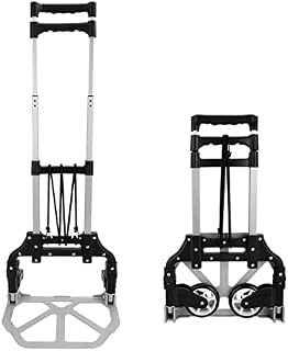 Shoze Folding Hand Truck 60kg Portable Foldable Trolley Heavy Duty Steel Sacks Trolley for Indoor Outdoor Travel Shopping