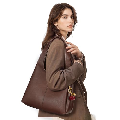 Image of Women's Top Handle Handbag Small Satchel Bags Trendy Hobo Purse Crossbody Bag Faux Leather Shoulder Bag Satchel Purse